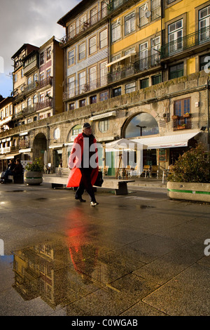 Cais de Ribeira, Porto, Portugal Stockfoto