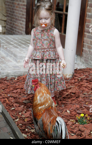 Florida Seminole County, Orlando, Sanford, First 1st Street, Hahn, Mädchen, junge Jugendliche Jugendliche junge weibliche Kinder Kinder Kinder, Besucher Stockfoto