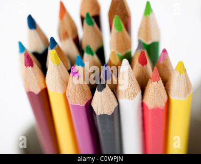 Auswahl von farbigen Bleistifte / Buntstifte Stockfoto