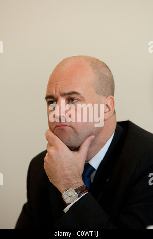 Der schwedische Ministerpräsident Fredrik Reinfeldt. Stockfoto