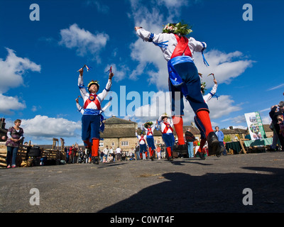 Ripon Stadt Morris Dancers Masham Schafe Messe Stockfoto