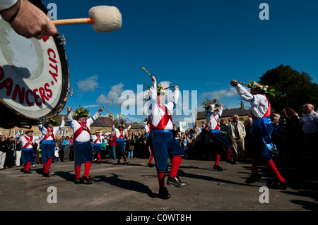 Ripon Stadt Morris Dancers Masham Schafe Messe Stockfoto