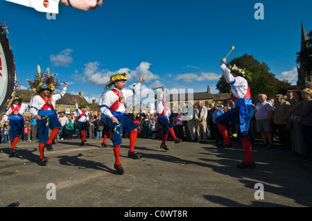 Ripon Stadt Morris Dancers Masham Schafe Messe Stockfoto