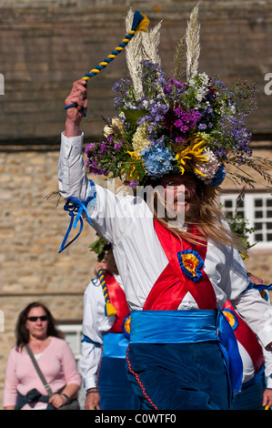 Ripon Stadt Morris Dancers Masham Schafe Messe Stockfoto