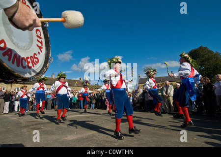 Ripon Stadt Morris Dancers Masham Schafe Messe Stockfoto