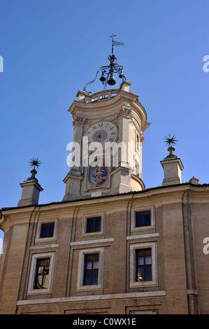 Italien, Rom, Oratorio dei Filippini, torre dell'orologio, Uhrturm Stockfoto