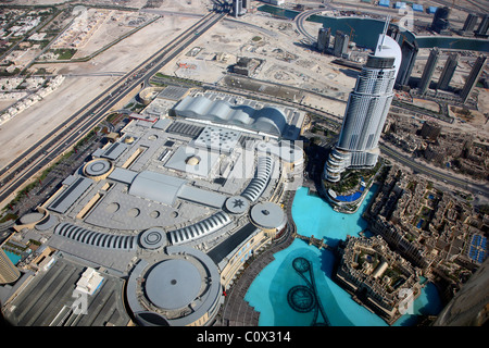 Die Adresse, Luxus-Design-Hotel in Dubai Mall, Bereich Downtown Dubai, Dubai, Vereinigte Arabische Emirate. Stockfoto