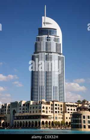 Die Adresse, Luxus-Design-Hotel in Dubai Mall, Bereich Downtown Dubai, Dubai, Vereinigte Arabische Emirate. Stockfoto