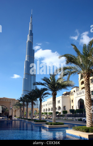 Burj Chalifa, Turm, das höchste Gebäude der Welt. Dubai, Vereinigte Arabische Emirate. Stockfoto