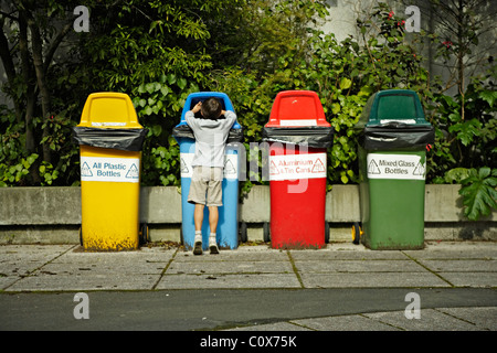 Recycling-Behälter, Neuseeland. Stockfoto