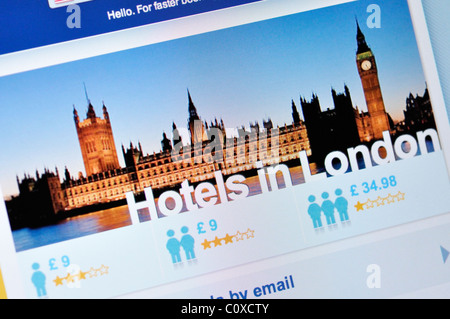 Booking.com Reservierung Reiseportal Stockfoto