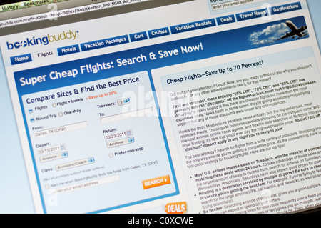 Buchung Reservierung Buddy Reiseportal Stockfoto