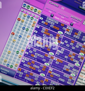 Bingo-Website - Foxy Bingo - auf dem Bildschirm Stockfoto