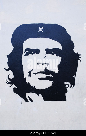 Ein Wandbild von Che Guevara, genommen in Havanna, Kuba Stockfoto