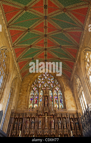 Das Innere der Kirche St Botolph in Boston, Lincolnshire, Blick nach Osten in Richtung der Hochaltar Stockfoto