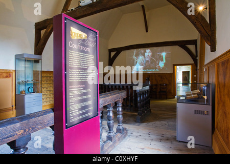 Der Gerichtssaal in der Guildhall, Boston Stockfoto