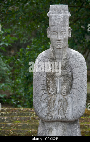 Asien, Vietnam, Da Nang. Alte Kaiserstadt Hauptstadt Hue. Kaiser Tu Duc Grab Komplex, imperialen Statuen. Stockfoto