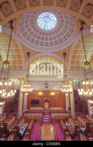 Der Ratssaal in der Guildhall. Hull, East Yorkshire. Stockfoto