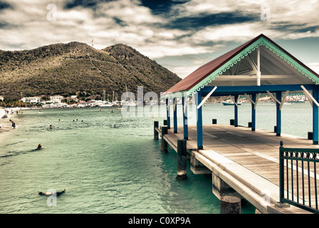 Saint Maarten Waterfront in Niederländische Antillen Stockfoto