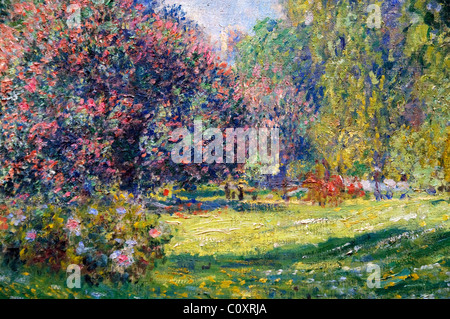 Detail: Landschaft: Parc Monceau, 1876, von Claude Monet Stockfoto