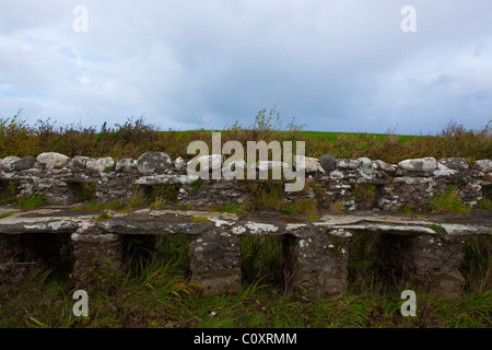 Clapper Bridge, Mayo, von einem John Alexander, Mitglied einer evangelischen Kolonie in den 1840er Jahren erbaut. Stockfoto