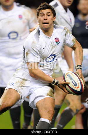 BEN YOUNGS ENGLAND LEICESTER TIGERS RU ENGLAND & LEICESTER TIGERS RU TWICKENHAM LONDON ENGLAND 26. Februar 2011 Stockfoto