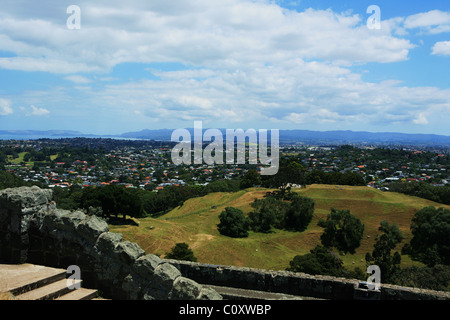 Ansichten von One Tree Hill, Cornwall Park der Großraum Auckland Neuseeland Nordinsel Stockfoto