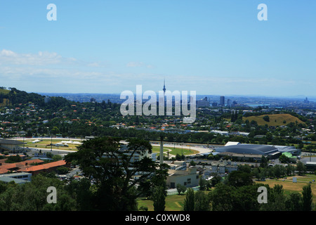 Ansichten von One Tree Hill, Cornwall Park der Großraum Auckland Neuseeland Nordinsel Stockfoto