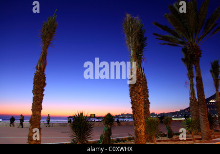 Sonnenuntergang in Agadir, Marokko Stockfoto