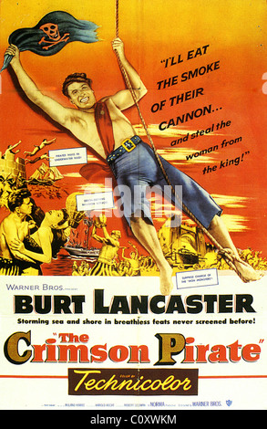 DER rote Korsar Plakat für 1952 film Warner Bros mit Burt Lancaster Stockfoto