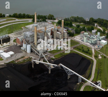 Luftaufnahme über Kohle-Kraftwerk Missouri Stockfoto