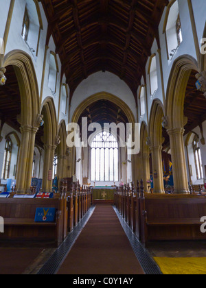 Das Innere der St. Nikolaus-Kirche an der Wells-Next-the-Sea, Norfolk, England, UK. Stockfoto