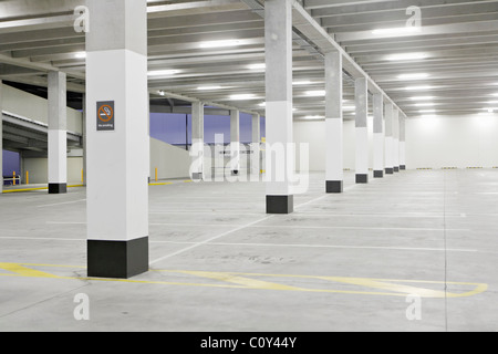 Leeren Parkplatz, The Plaza Shopping centre, Palmerston North, Neuseeland Stockfoto