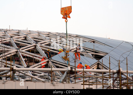 Neubau der westlichen Bahnhofshalle - Kings Cross Station - London Stockfoto