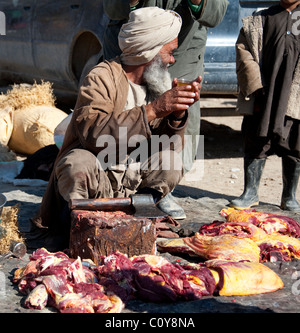 Straße Metzger in Helmand, Afghanistan Stockfoto