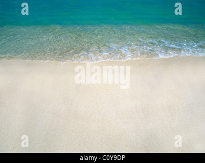 Karibische Meer & Sand Stockfoto