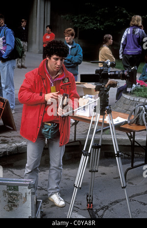 Fernsehteam Dokumentarfilm, Film-Crew, Sherbrooke Street, Montreal, Québec, Kanada Stockfoto