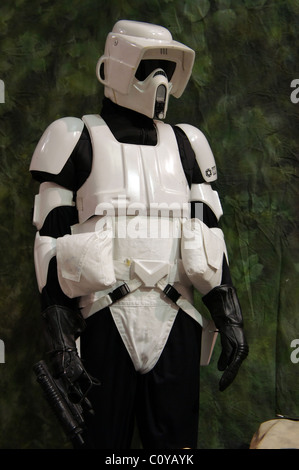 Imperiale Sturmtruppen aus Star Wars, Modell in einer Sci-Fi-Ausstellung Stockfoto