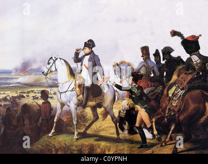 NAPOLEON an Schlacht von WAGRAM (Juli 1809) gemalt von Horace Vernet Stockfoto