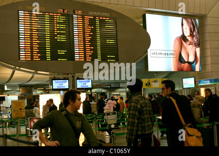 Leonardo da Vinci-Fiumicino Airport, Rom, Italien Stockfoto