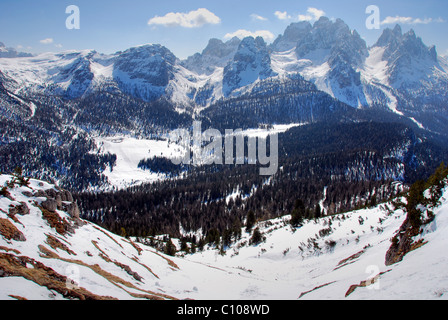 Wonderul Blick auf die Dolomiten in Italien Stockfoto