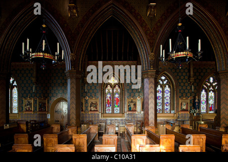 St. Gile Kirche, Cheadle, Personal. Römisch-katholische Kirche, entworfen von Pugin. Stockfoto