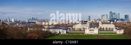 Skyline von London von Greenwich. Stockfoto