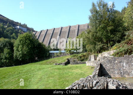 Clywedog Damm in Mid wales Stockfoto