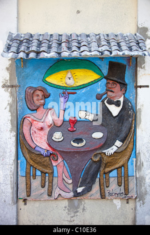Tabak-Shop und Café in Salvador, Brasilien Stockfoto
