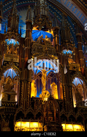 Kanada, Quebec, Montreal, Basilique Notre-Dame-de-Montreal (aka Notre-Dame-Basilika) Stockfoto