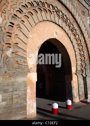 Bab Agnaou 12. Jahrhundert Tor in der Kasbah, die markantesten Städte 20 Toren Marrakesch Marokko Stockfoto
