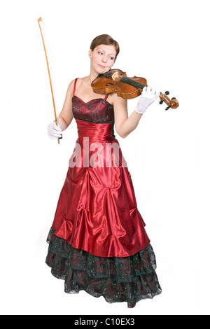 junge Frau spielt Bratsche Stockfoto