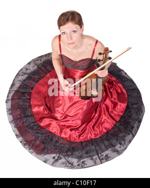 junge Frau mit der Bratsche Stockfoto