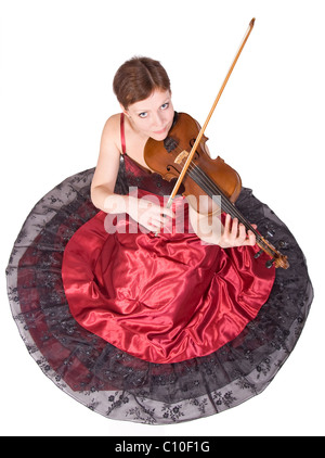 junge Frau spielt Bratsche Stockfoto